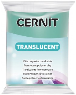 Полимерна глина Cernit Translucent - Изумрудено зелена, 56 g