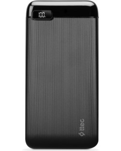 Портативна батерия ttec - PowerSlim LCD, 10000 mAh, черна