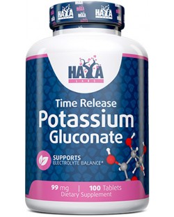 Potassium Gluconate, 99 mg, 100 таблетки, Haya Labs