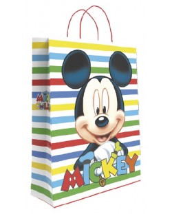 Подаръчна торбичка S. Cool - Mickey Mouse, цветни линии, L