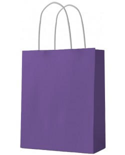 Подаръчна торба S. Cool - крафт, лилава, L