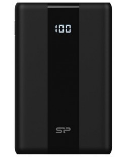Портативна батерия Silicon Power - QP55, 10000 mAh, черна