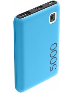 Портативна батерия Cellularline - Essence, 5000 mAh, синя