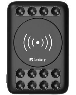 Портативна батерия Sandberg - Wireless 10W, 10000 mAh, черна