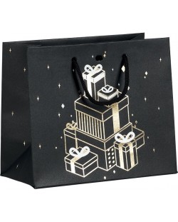 Подаръчна торбичка Giftpack - Черна, 35 cm