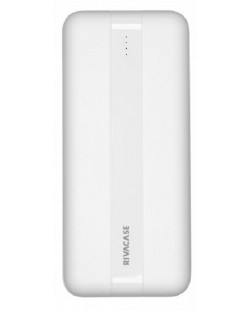 Портативна батерия Rivacase - VA2081, 20000 mAh, бяла
