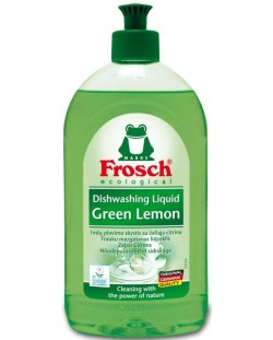 Препарат за миене на съдове Frosch - Зелен лимон, 500 ml