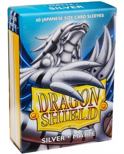 Протектори за карти Dragon Shield Sleeves - Small Matte Silver (60 бр.)