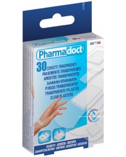 Прозрачни миещи се пластири, 5 размера, 30 броя, Pharmadoct