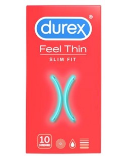 Feel Thin Slim Fit Презервативи, 10 броя, Durex