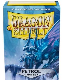 Протектори за карти Dragon Shield Sleeves - Matte Petrol (100 бр.)