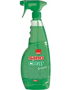 Препарат за прозорци Sano - Clear Green, 1 L