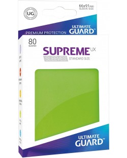 Протектори за карти Ultimate Guard Supreme UX Sleeves - Standard Size Light, Green (80 бр.)