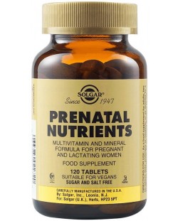 Prenatal Nutrients, 120 таблетки, Solgar