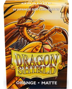 Протектори за карти Dragon Shield - Matte Sleeves Small Size, Orange (60 бр.)