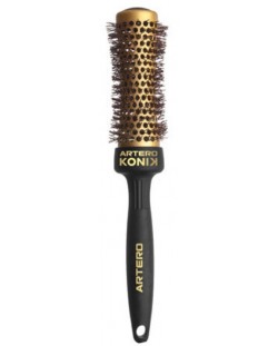 Професионална четка за коса Artero - Konik, 33 mm, черна/златна