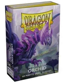 Протектори за карти Dragon Shield Dual Sleeves - Small Matte Orchid (60 бр.)