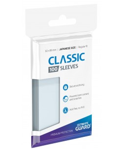 Протектори за карти Ultimate Guard Classic Soft Sleeves - Japanese Size, Прозрачни (100 бр.)