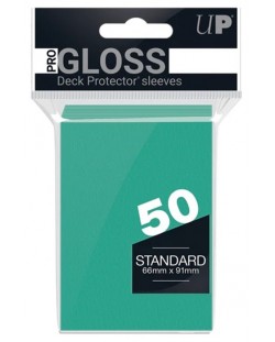 Протектори за карти Ultra Pro - PRO-Gloss Standard Size, Aqua (50 бр.)