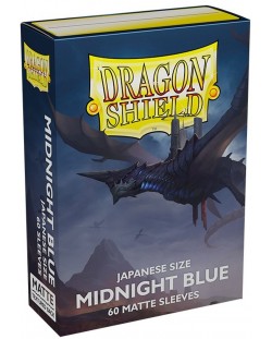 Протектори за карти Dragon Shield - Matte Sleeves Small Size, Midnight Blue (60 бр.)