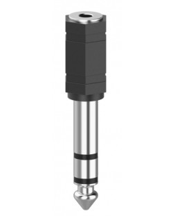 Преходник Hama - 3.5 mm/6.3 mm, черен