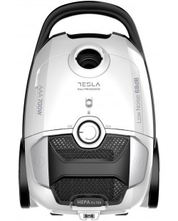 Прахосмукачка с торба Tesla - BG400W Silent Pro, HEPA, бяла/черна