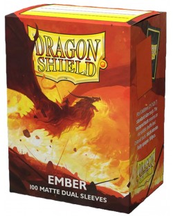 Протектори за карти Dragon Shield Dual Sleeves - Matte Ember (100 бр.)