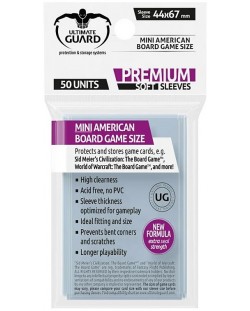 Протектори за карти Ultimate Guard Premium Sleeves Mini American (50 бр.)