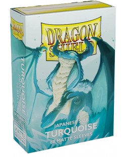 Протектори за карти Dragon Shield - Matte Sleeves Small Size, Turquoise (60 бр.)