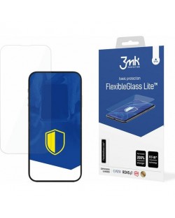 Стъклен протектор 3mk - FlexibleGlass lite, iPhone 14/14 Pro