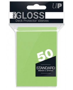 Протектори за карти Ultra Pro - PRO-Gloss Standard Size, Lime Green (50 бр.)