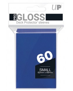 Протектори за карти Ultra Pro - PRO-Gloss Small Size, Blue (60 бр.)