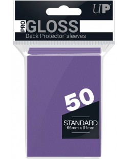 Протектори за карти Ultra Pro - PRO-Gloss Standard Size, Purple (50 бр.)
