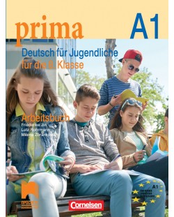 PRIMA A1: Deutsch für Jugendliche: Arbeitsbuch / Работна тетрадка по немски език за 8. клас (интензивно, разширено обучение) - ниво A1 (Просвета)