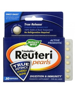 Primadophilus Reuteri pearls, 13 mg, 30 капсули, Nature’s Way