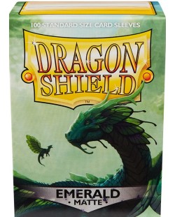 Протектори за карти Dragon Shield Sleeves - Matte Emerald (100 бр.)