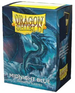 Протектори за карти Dragon Shield Sleeves - Matte Midnight Blue (100 бр.)
