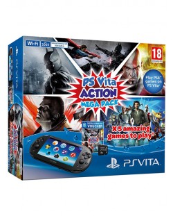 Sony PlayStation Vita - Action Mega Pack (8GB карта памет + 5 игри)