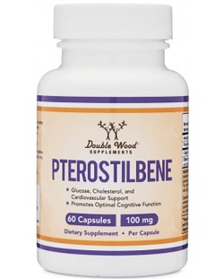 Pterostilbene, 100 mg, 60 капсули, Double Wood