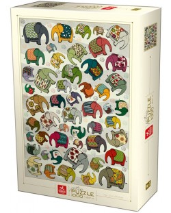 Пъзел Deico Games от 1000 части - Слончета