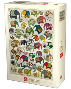 Пъзел Deico Games от 1000 части - Слончета