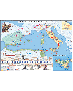 Пунически войни 264-146 г. пр. Хр. - стенна карта