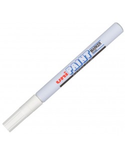 Перманентен маркер Uniball на маслена основа – Бял, 0.8 mm