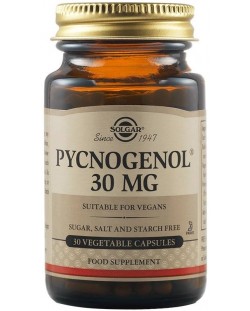 Pycnogenol, 30 mg, 30 растителни капсули, Solgar