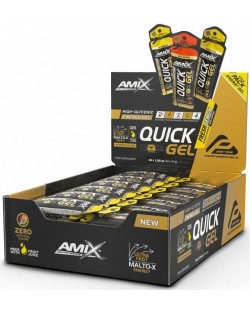 Quick Energy Gel Box, лимон, 40 шота x 45 g, Amix