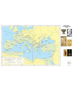 Разпадане на Римската империя ІV век (стенна карта)