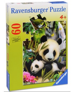 Пъзел Ravensburger от 60 части - Семейство панди