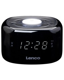 Радио колонка с часовник Lenco - CR-12BK, черна