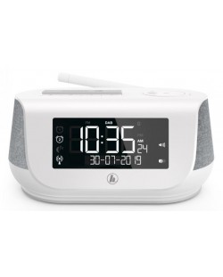 Радио колонка с часовник Hama - DR36SBT, бяла