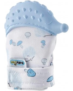Ръкавица за чесане на зъбки BabyJem - Таралеж, Blue
